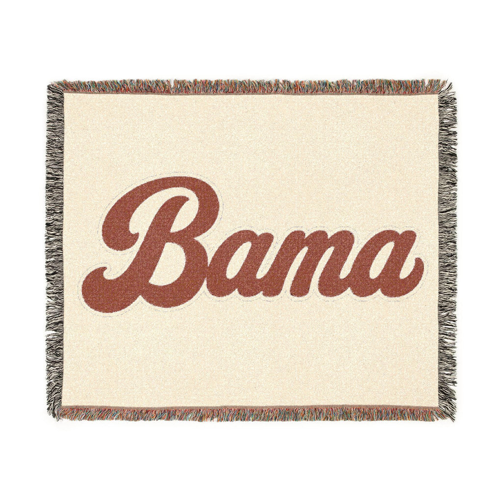 Bama script logo Woven Blanket | collegiate throw, team name tapestry