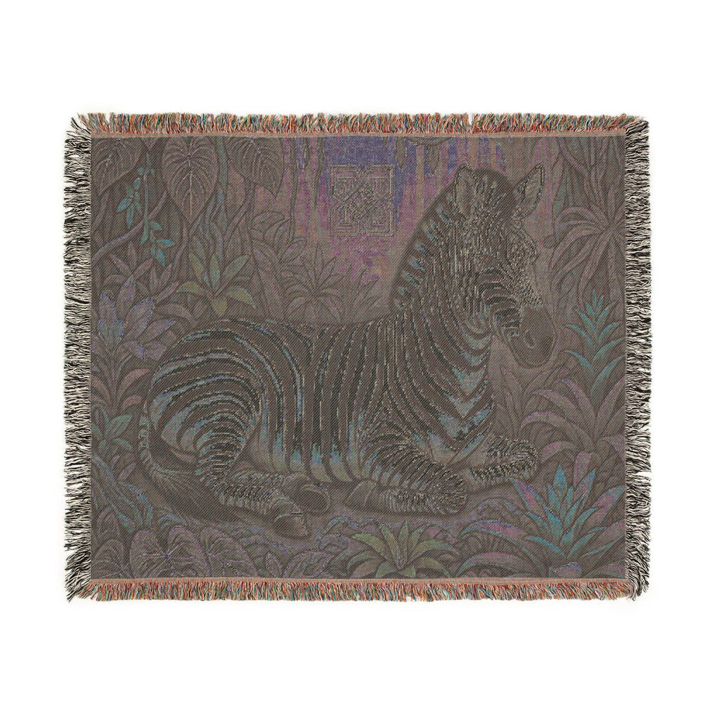 Zebra Jungle Botanical Throw