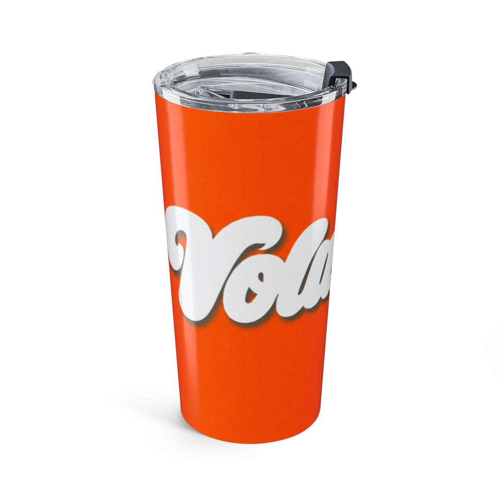 Retro Script Name Tumbler | Volunteers Orange 20oz Travel Cup