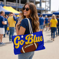 Go Blue Football Weekender Bag | Team Spirit Tote | Game Day Travel Bag