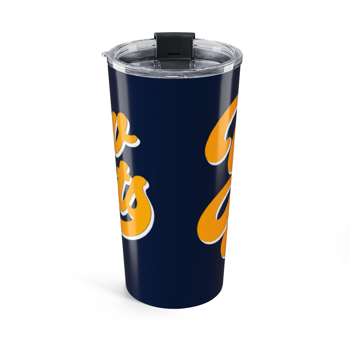 Yellow Jackets Script Tumbler 20oz | Navy Gold Lettering