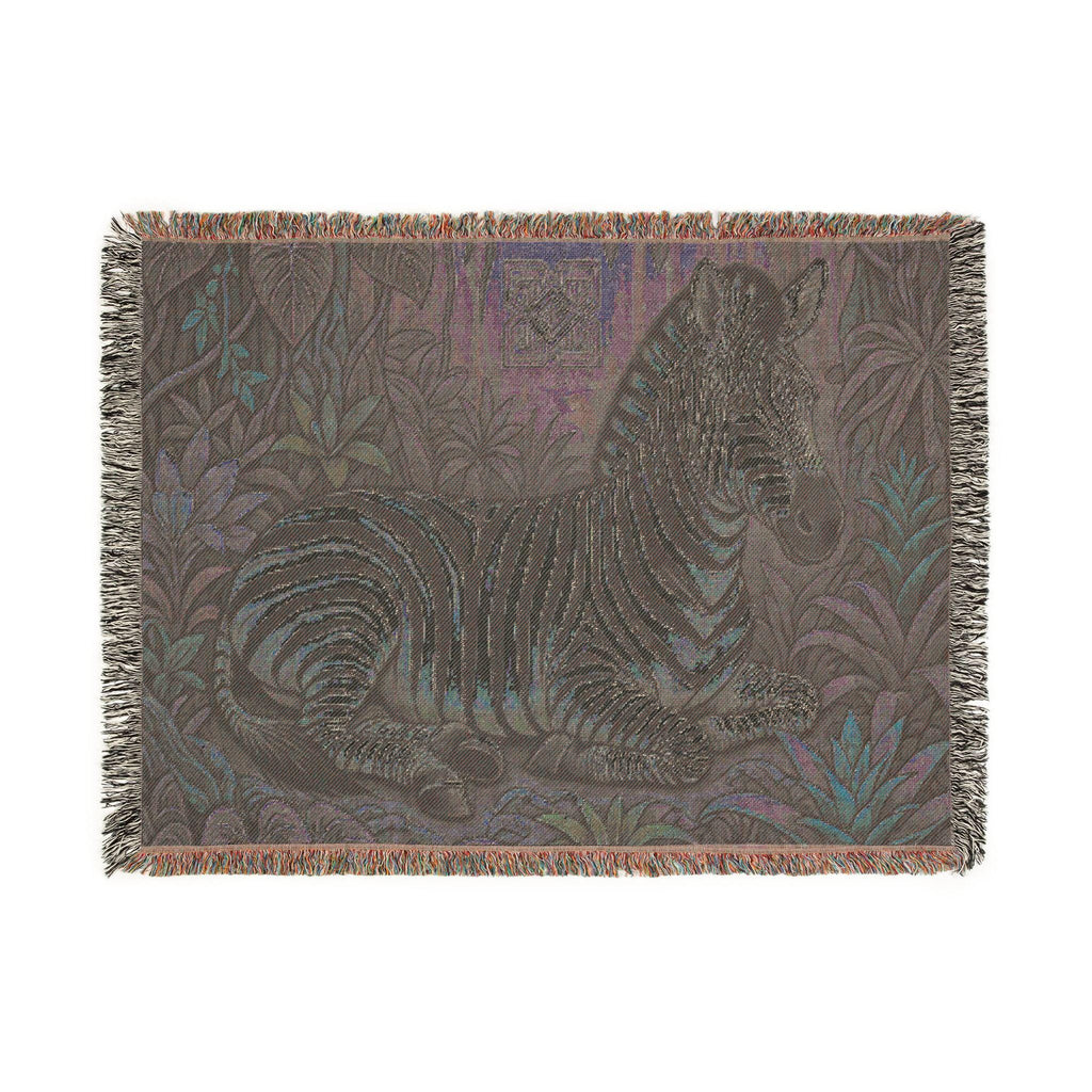Zebra Jungle Botanical Throw