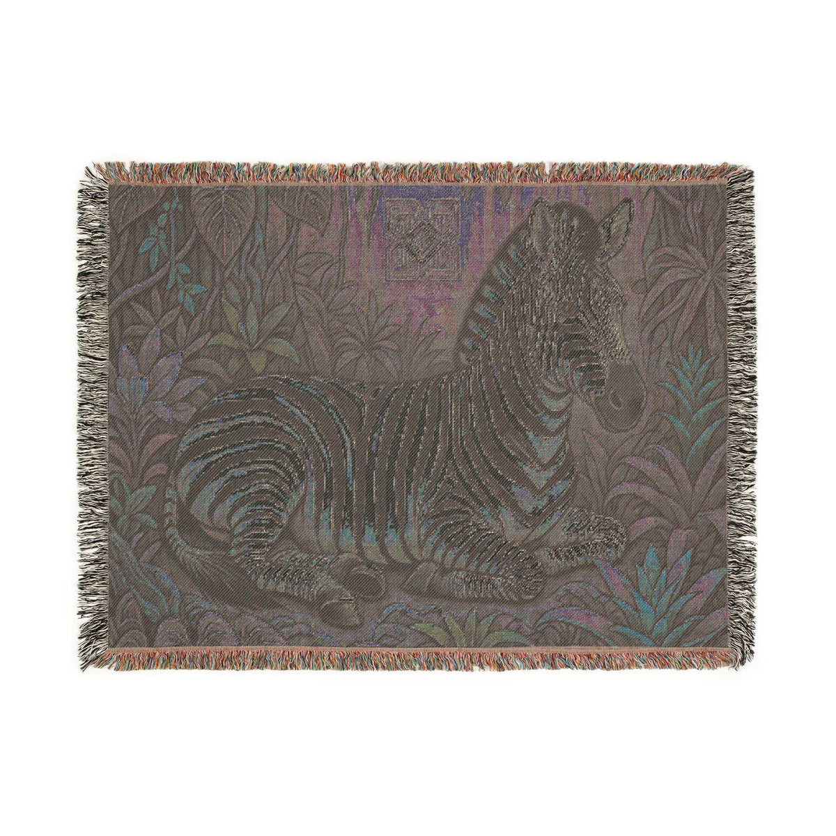Zebra Jungle Botanical Throw