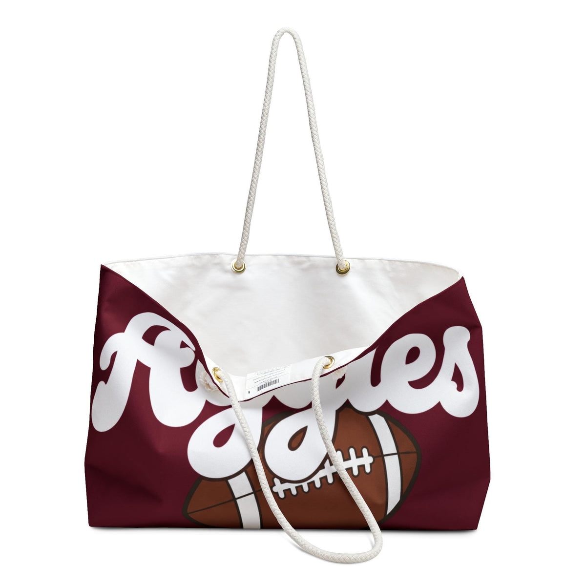 Aggies Script with Football Weekender Bag | College Fan Travel Tote