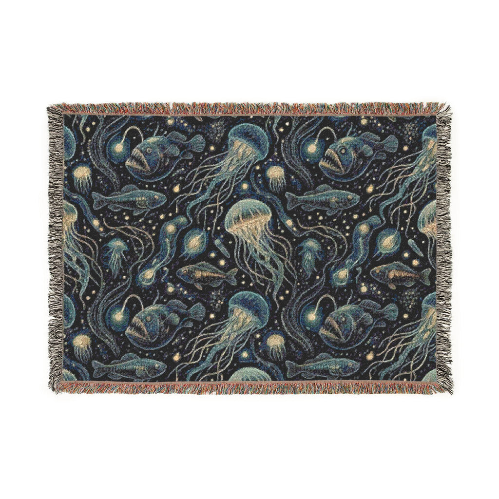 Jellyfish Night Sky Woven Blanket | Ocean Constellation Throw