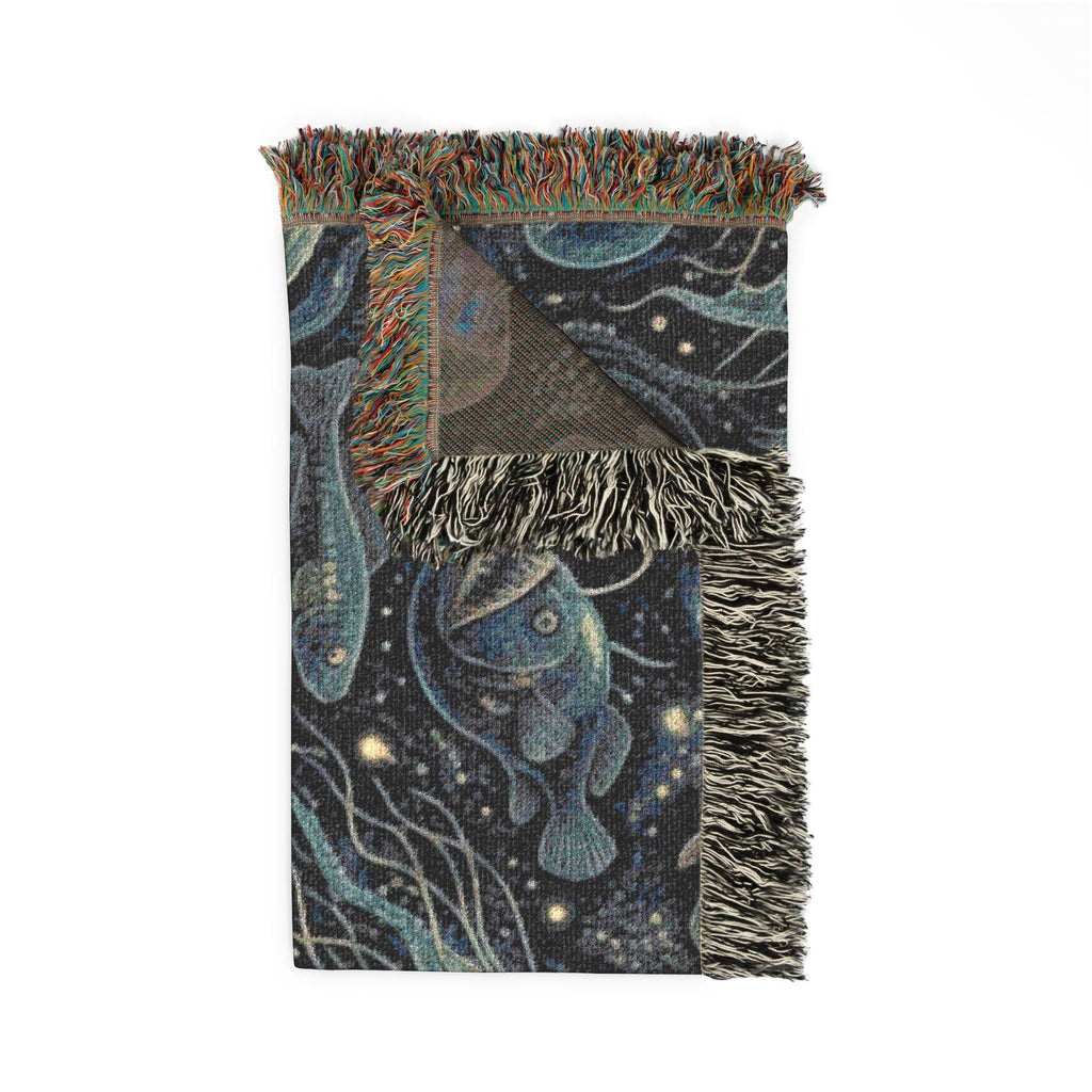 Jellyfish Night Sky Woven Blanket | Ocean Constellation Throw