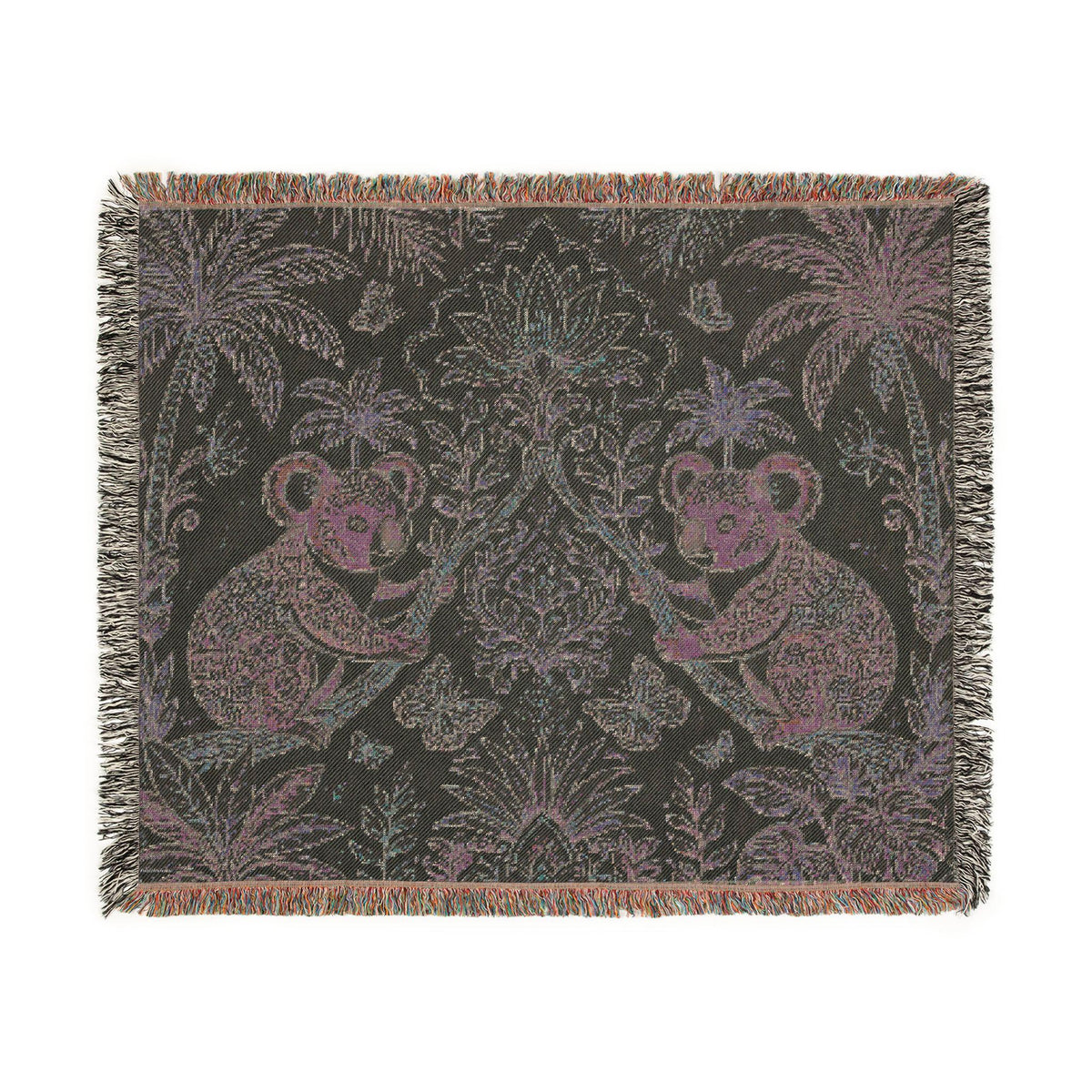Koala Botanical Tapestry Woven Blanket | Jungle Animal Throw