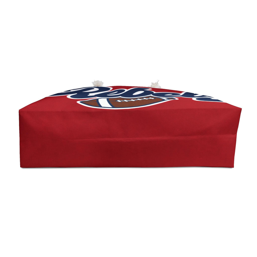 Rebels Football Script Weekender Bag | Red Navy Sports Tote