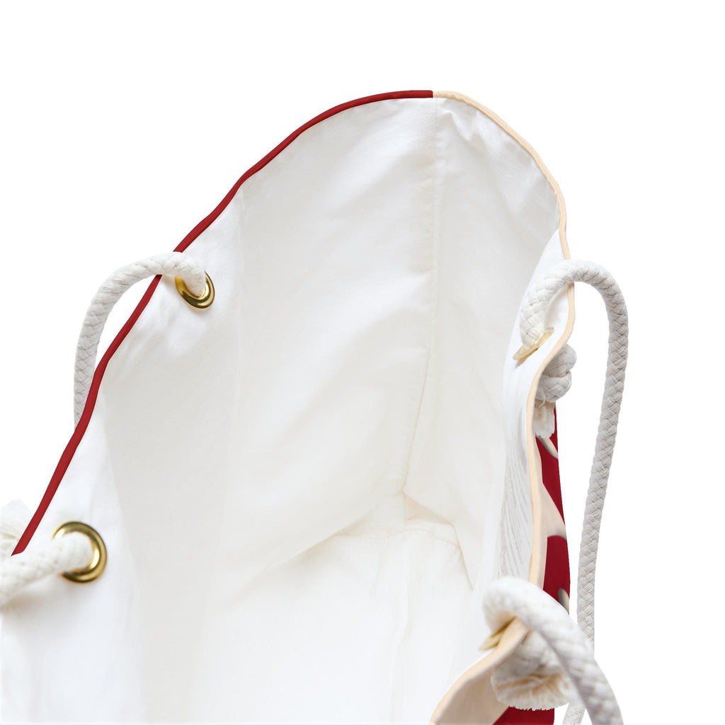 Hoosiers Football Weekender Bag | Red Cream Canvas Tote