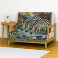 Zebra Trio Drinking at Pond Woven Blanket | Tapestry Animal Throw