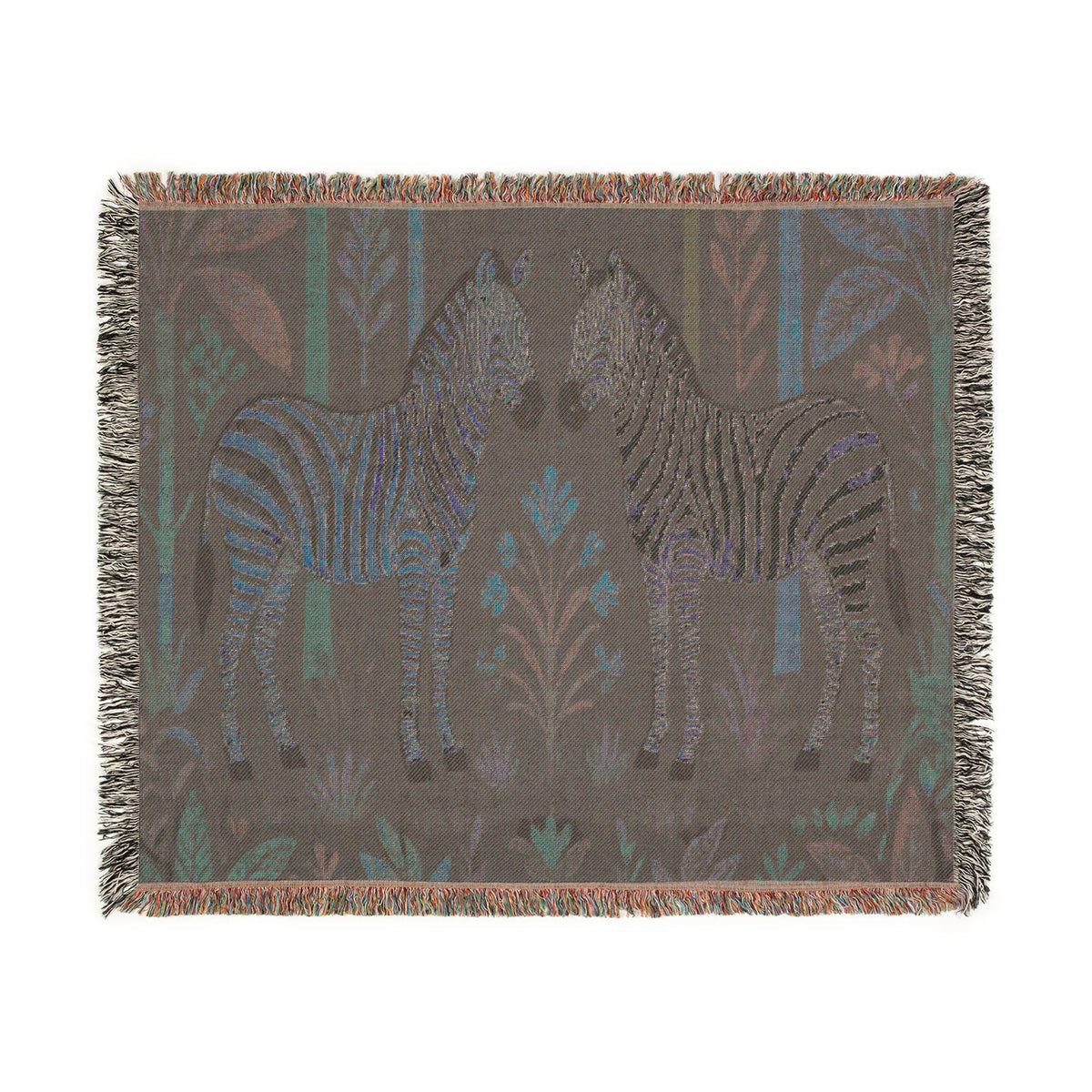 Zebra Tapestry Woven Blanket | Boho Safari Animal Throw