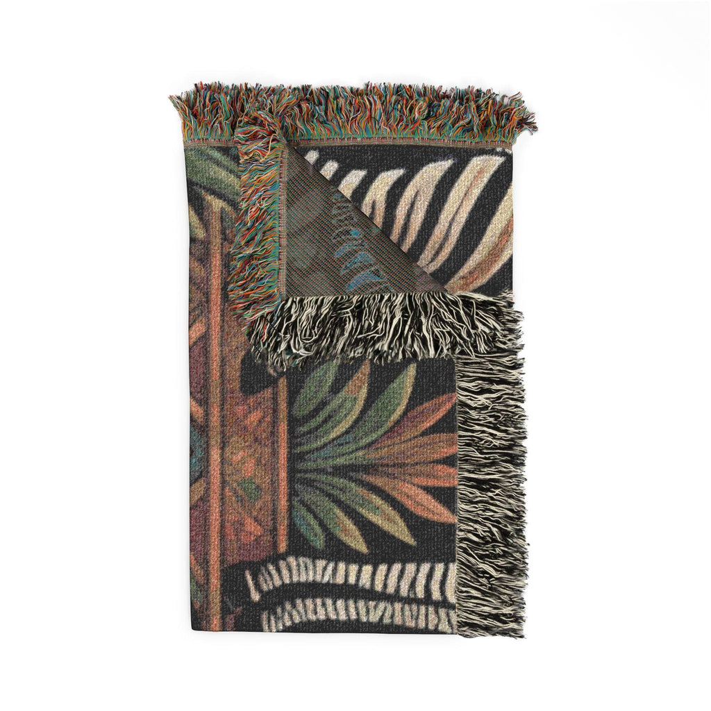 Zebra Tapestry Woven Blanket | African Safari Animal Throw