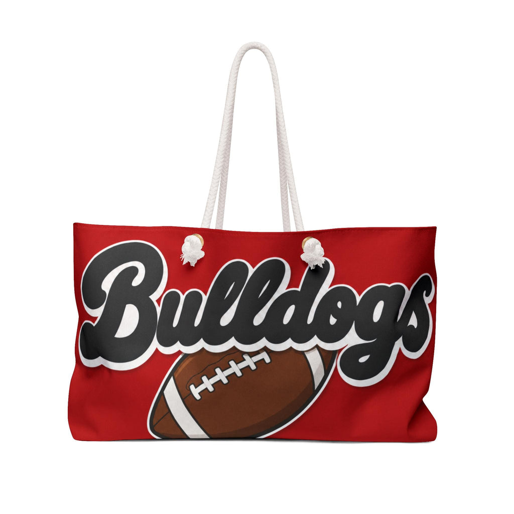 Bulldogs Football Weekender Bag | Red Black/Royal Blue Team Sports Tote