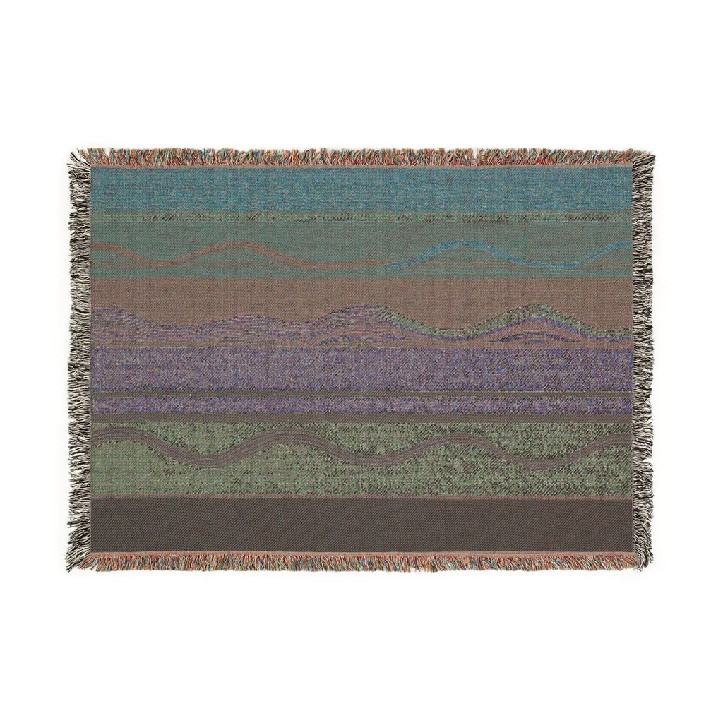 Southwestern Stripes Woven Blanket | Aztec Wave Pattern, Boho Throw