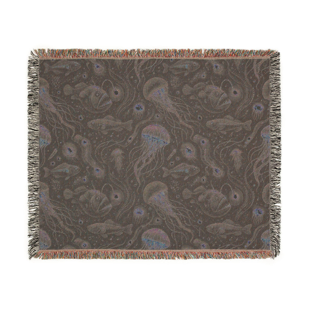 Jellyfish Night Sky Woven Blanket | Ocean Constellation Throw