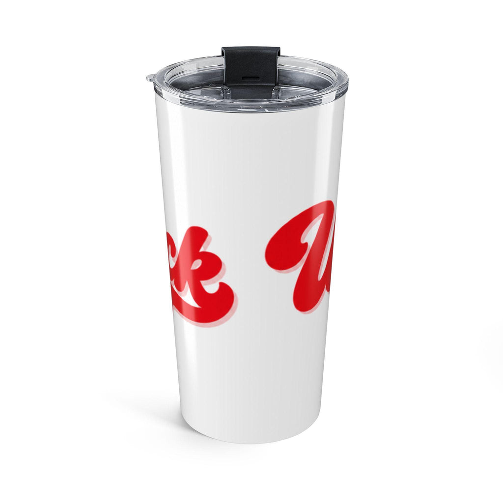 Red Script Wolfpack Typography Tumbler 20oz | Retro Cursive Logo