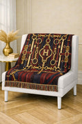 Equestrian Chain Pattern Woven Blanket | Horsebit Luxury Design