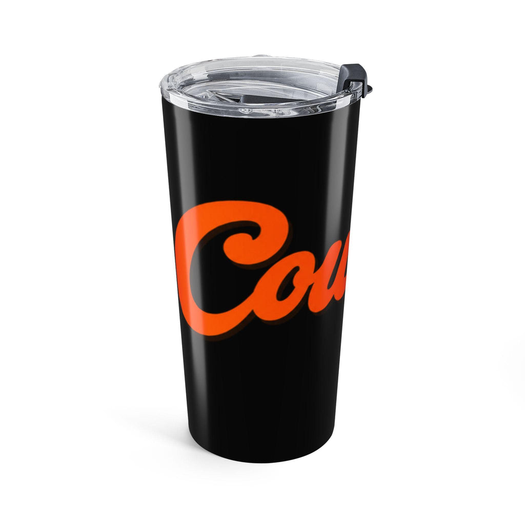 Cowboys Script Logo Tumbler 20oz | Orange and Black Team Colors