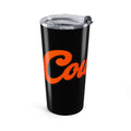 Cowboys Script Logo Tumbler 20oz | Orange and Black Team Colors