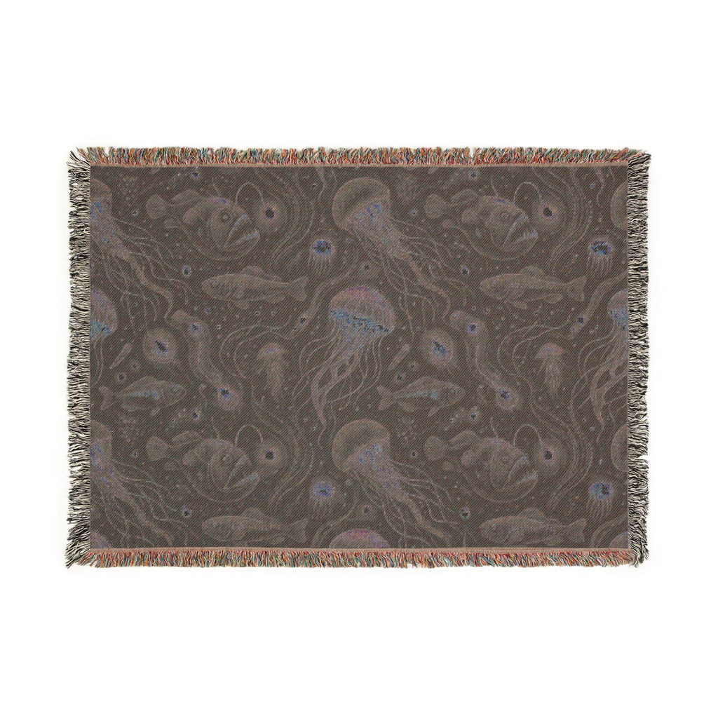 Jellyfish Night Sky Woven Blanket | Ocean Constellation Throw