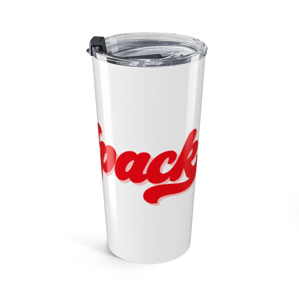 Red Script Wolfpack Typography Tumbler 20oz | Retro Cursive Logo
