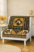 Equestrian Horse Bit Pattern Woven Blanket | Horse Head, Bridles, Stirrups