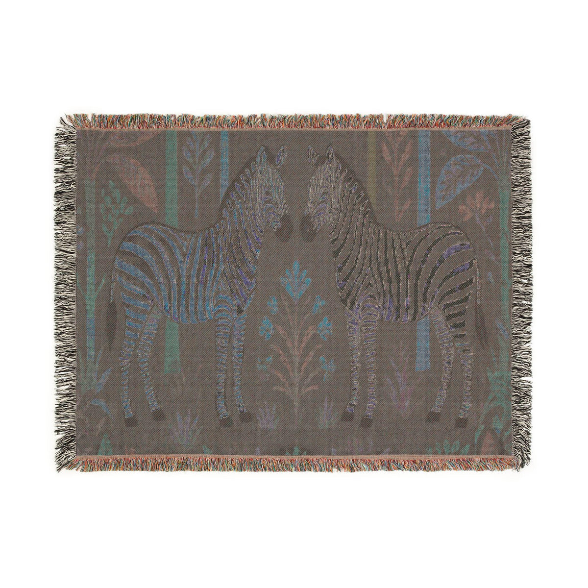 Zebra Tapestry Woven Blanket | Boho Safari Animal Throw