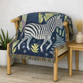 Zebra Jungle Woven Blanket | Tropical Safari Throw