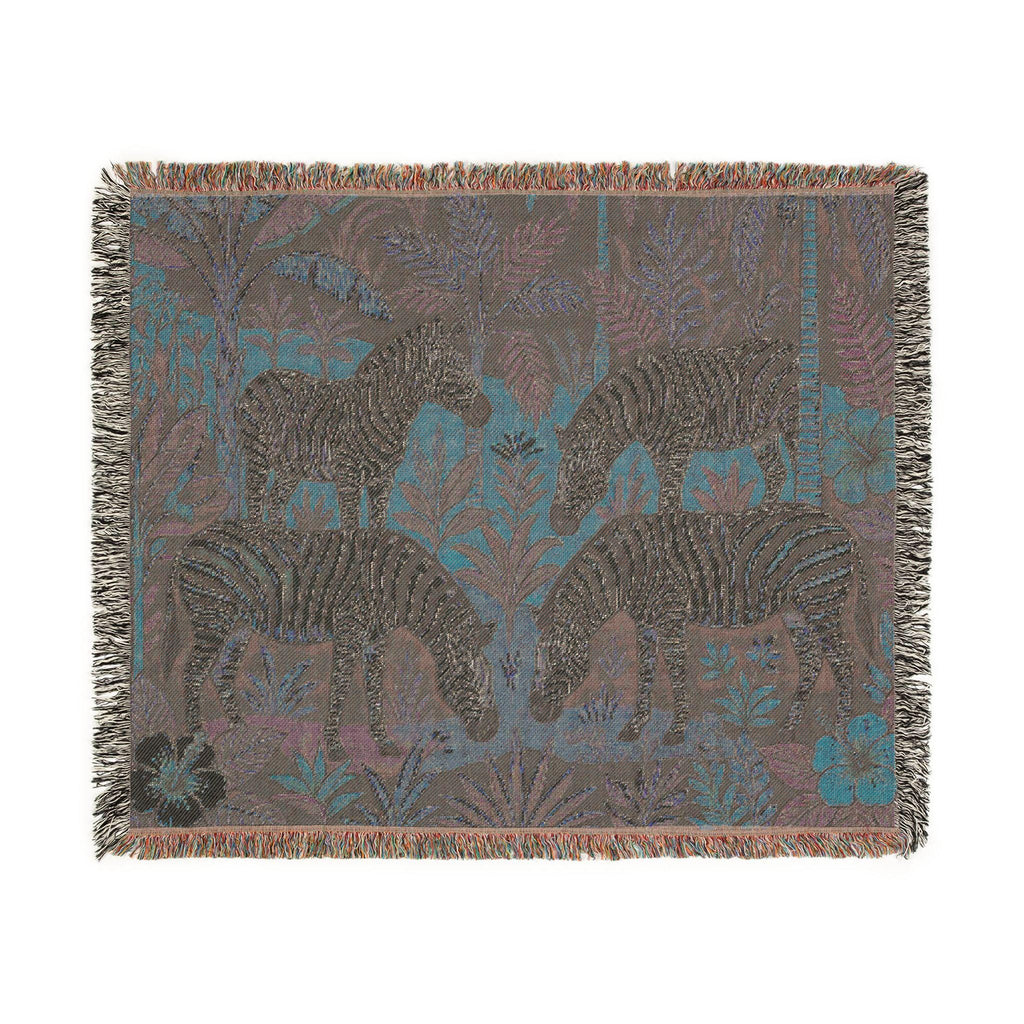 Zebra Safari Tapestry Woven Blanket | Animal Jungle Throw, Boho Home Décor