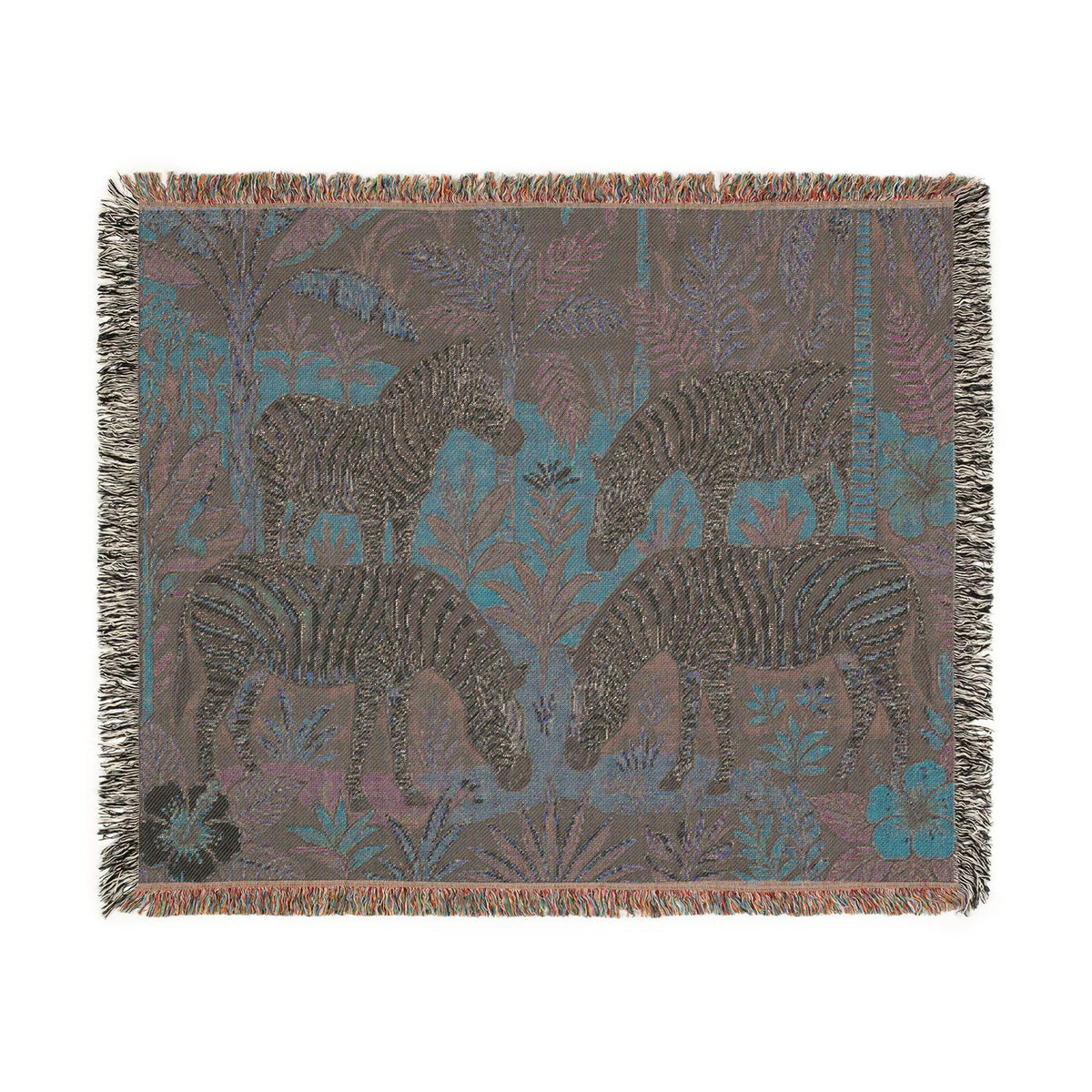 Zebra Safari Tapestry Woven Blanket | Animal Jungle Throw, Boho Home Décor