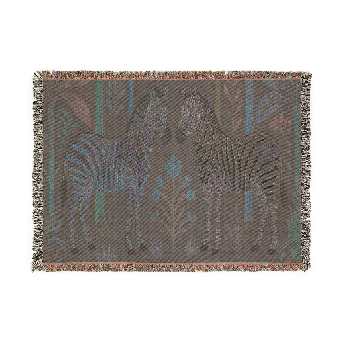 Zebra Tapestry Woven Blanket | Boho Safari Animal Throw