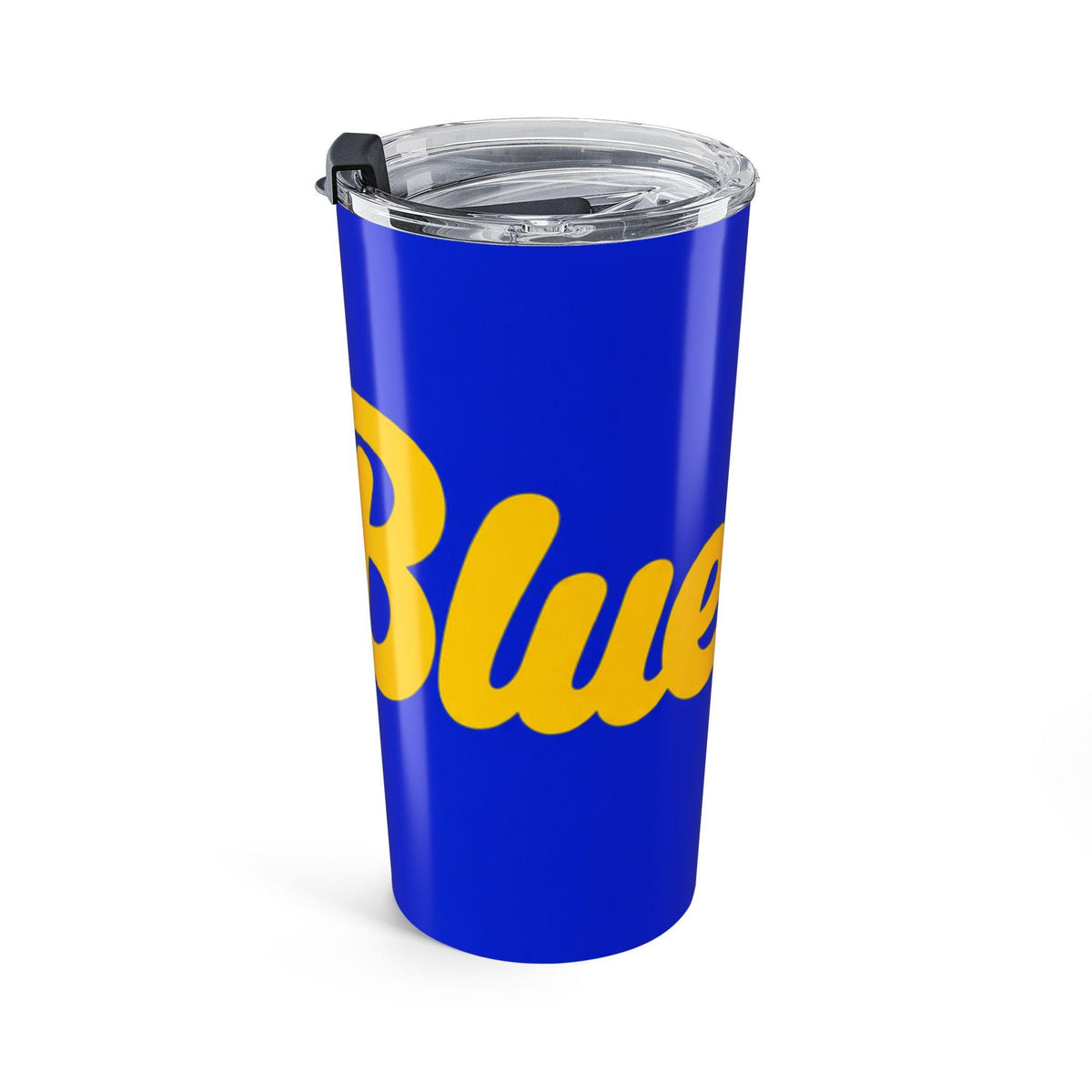 Go Blue Gold Script Logo Tumbler | 20oz Stainless Travel Cup