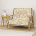 Boho Elephant Family Woven Blanket | Tropical Palm Tapestry Throw